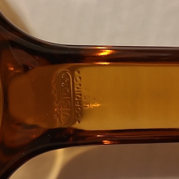 Corningware vision cookware amber glass saucer pan 7 "1/4"×1.5" USA - Picture 3 of 5